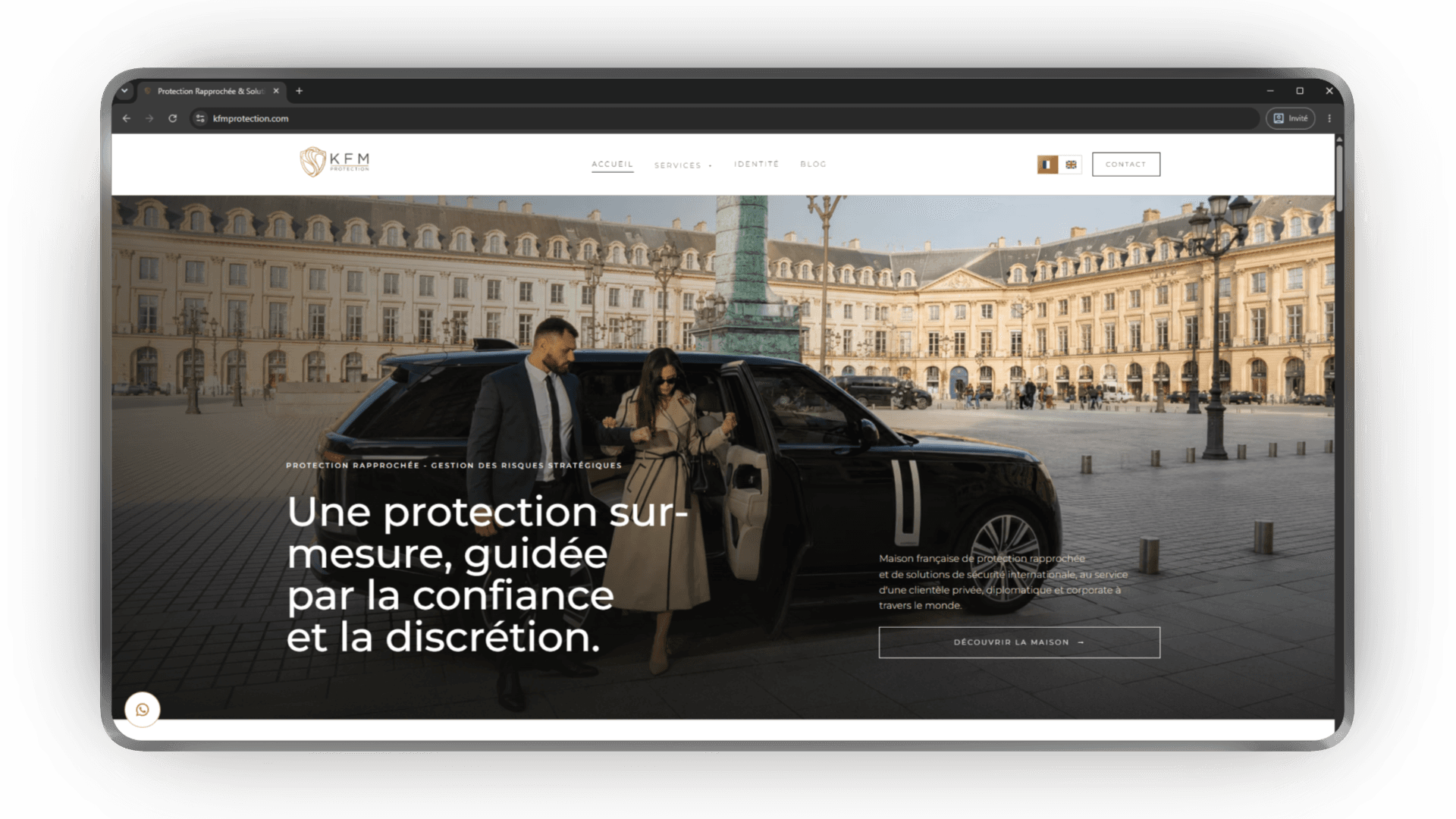 KFM Protection · Protection rapprochée · Paris